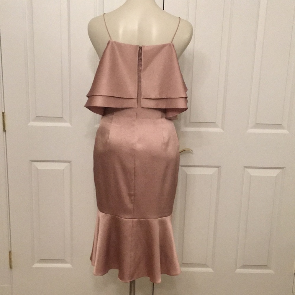 Nude Aidan Mattox midi cocktail dress - Picture 4 of 7